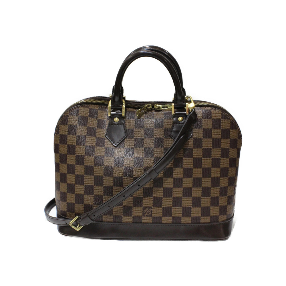 LOUIS VUITTON Alma 2way Shoulder Bag Damier Ebene Brown